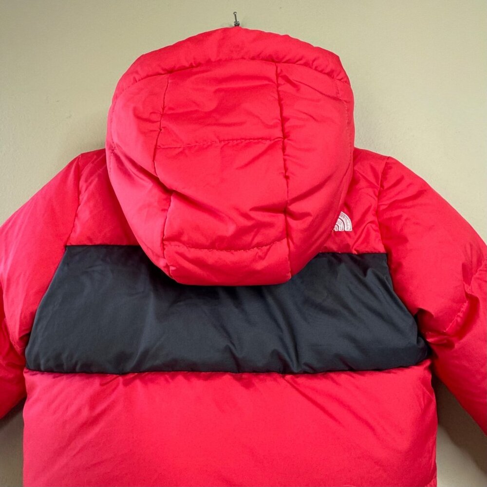 THE NORTH FACE Moondoggy Puffer Jacket Girls 12-18M Pink Gray Puffer EUC Baby - Picture 7 of 11